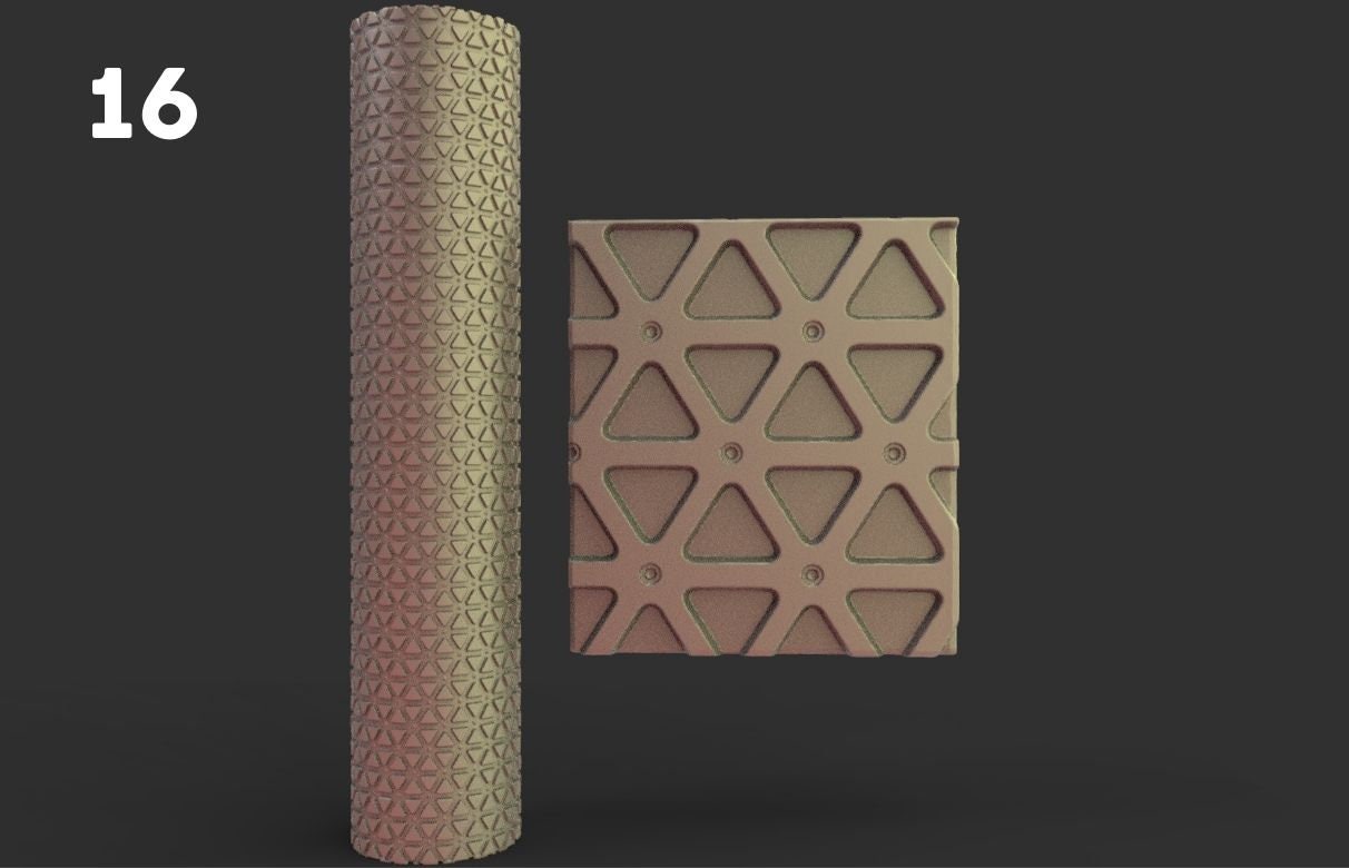 Fantasy Rolling Pin Textured Rollers Set 2 D&D Terrain 28mm | 32mm | Dungeons and Dragons | DnD | Polymer Clay Pattern | Tabletop RPG