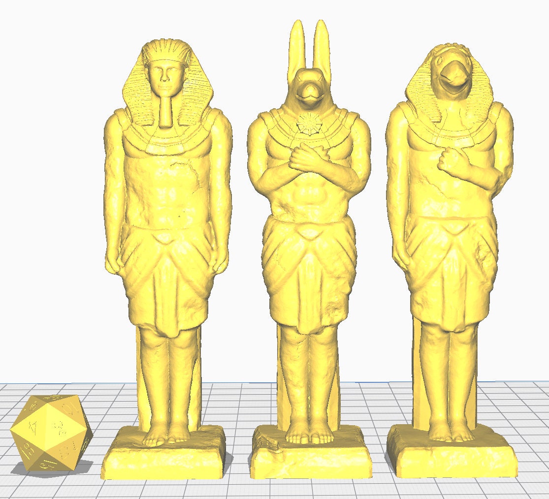 Temple Facade and Statues D&D Fantasy Terrain 28-32mm miniature
