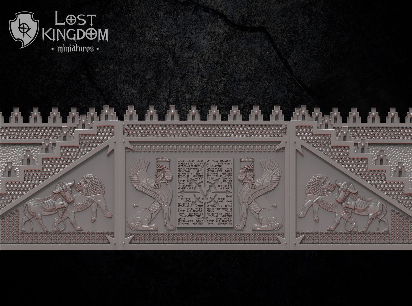 Chaos Dwarven Ziggurat Walls D&D 28mm | 32mm Terrain | Dungeons and Dragons | DnD | Pathfinder | Starfinder | Tabletop RPG | Wargaming |