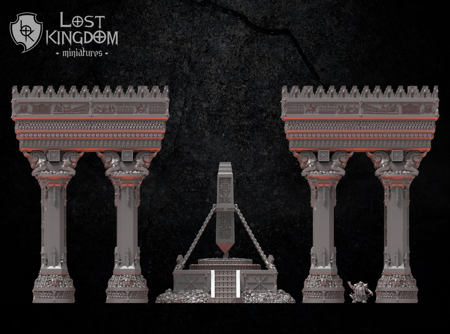 Chaos Dwarven Ziggurat Columns D&D 28mm | 32mm Terrain | Dungeons and Dragons | DnD | Pathfinder | Starfinder | Tabletop RPG | Wargaming |