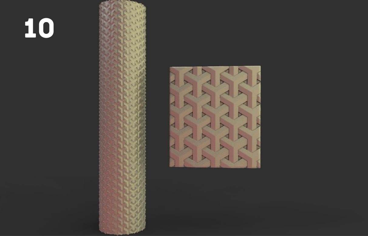 Fantasy Rolling Pin Textured Rollers Set 2 D&D Terrain 28mm | 32mm | Dungeons and Dragons | DnD | Polymer Clay Pattern | Tabletop RPG