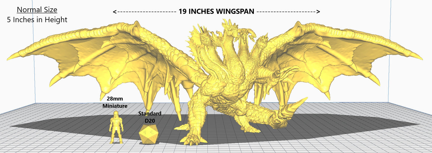 Tiamat | Dragon God D&D Epic 28mm | 32mm miniature | Dungeons and Dragons | Pathfinder | Tabletop Roleplaying Games | RPG | Gargantuan Size