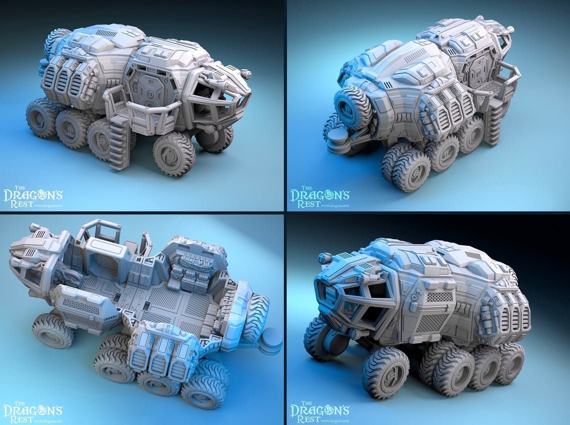 Scarab Heavy Hauler Sci Fi Vehicle 28mm | Dungeons and Dragons | DnD | Starfinder | SW Legion | Wargaming