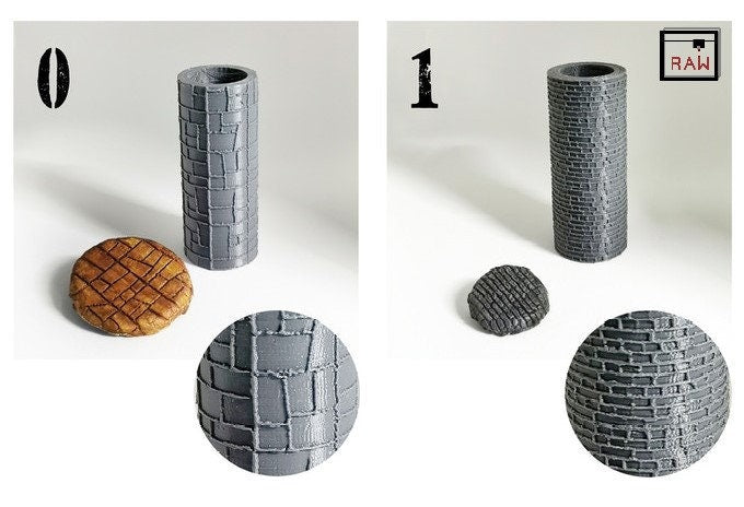 Rolling Pin Textured Rollers Set 1 D&D Terrain | 28mm | 32mm | Dungeons and Dragons | DnD | Polymer Clay Pattern | Tabletop RPG