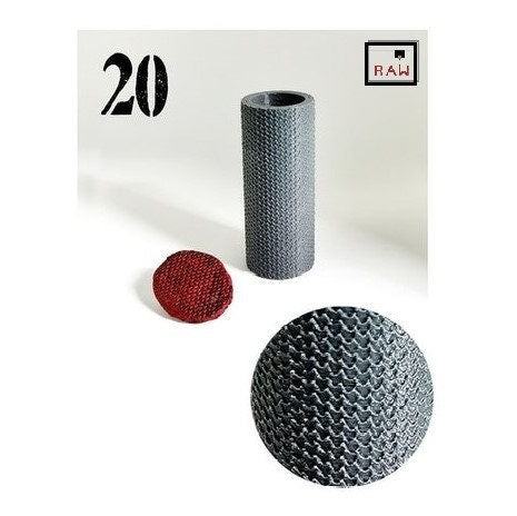 Rolling Pin Textured Rollers Set 2 D&D Terrain | 28mm | 32mm | Dungeons and Dragons | DnD | Polymer Clay Pattern | Tabletop RPG