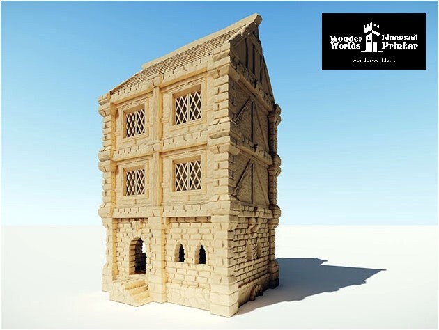 Ulvheim Houses D&D Terrain 28mm | 32mm | Dungeons and Dragons | DnD | Pathfinder | Starfinder | Tabletop RPG | Wargaming |