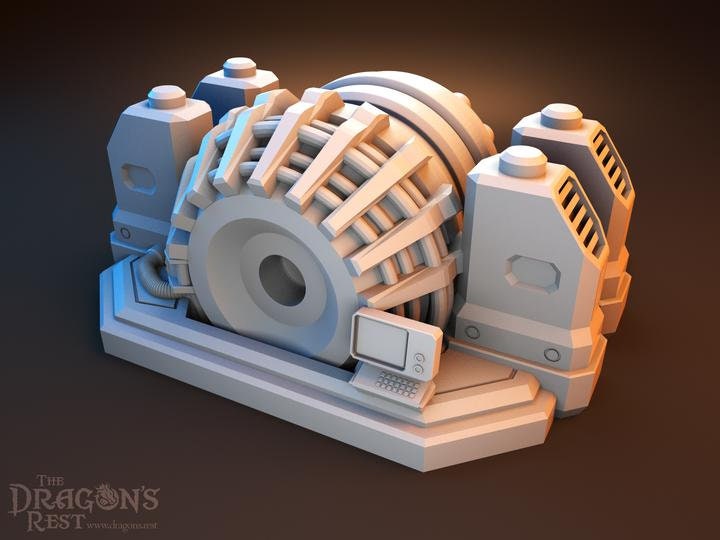 Plasma Generator Sci-Fi Scatter Terrain 28mm | 32mm | Dungeons and Dragons | DnD | Starfinder | Battletech | SW Legion | Wargaming