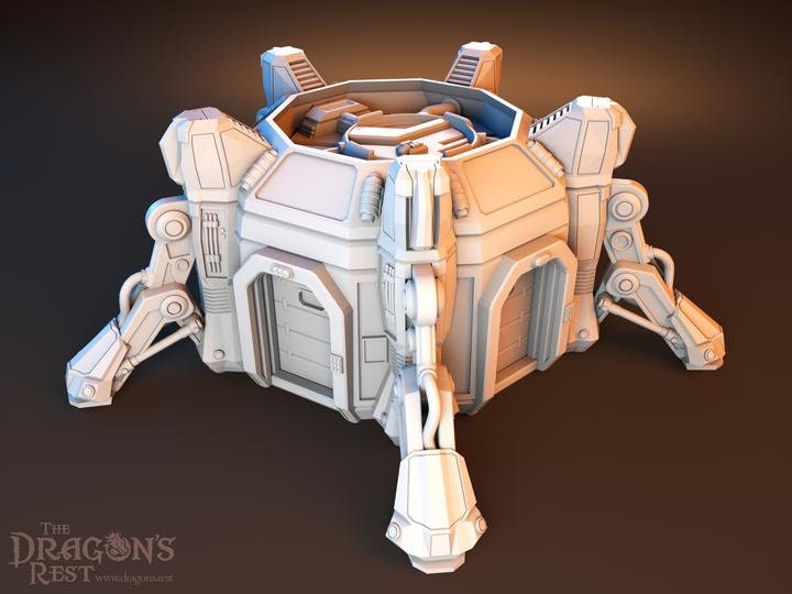 Outpost Origins Hub Sci-Fi Modular Terrain Set 28mm | Dungeons and Dragons | DnD | Starfinder | Battletech | SW Legion | Wargaming