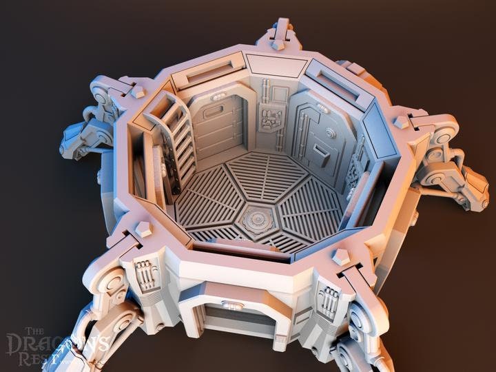 Outpost Origins Hub Sci-Fi Modular Terrain Set 28mm | Dungeons and Dragons | DnD | Starfinder | Battletech | SW Legion | Wargaming
