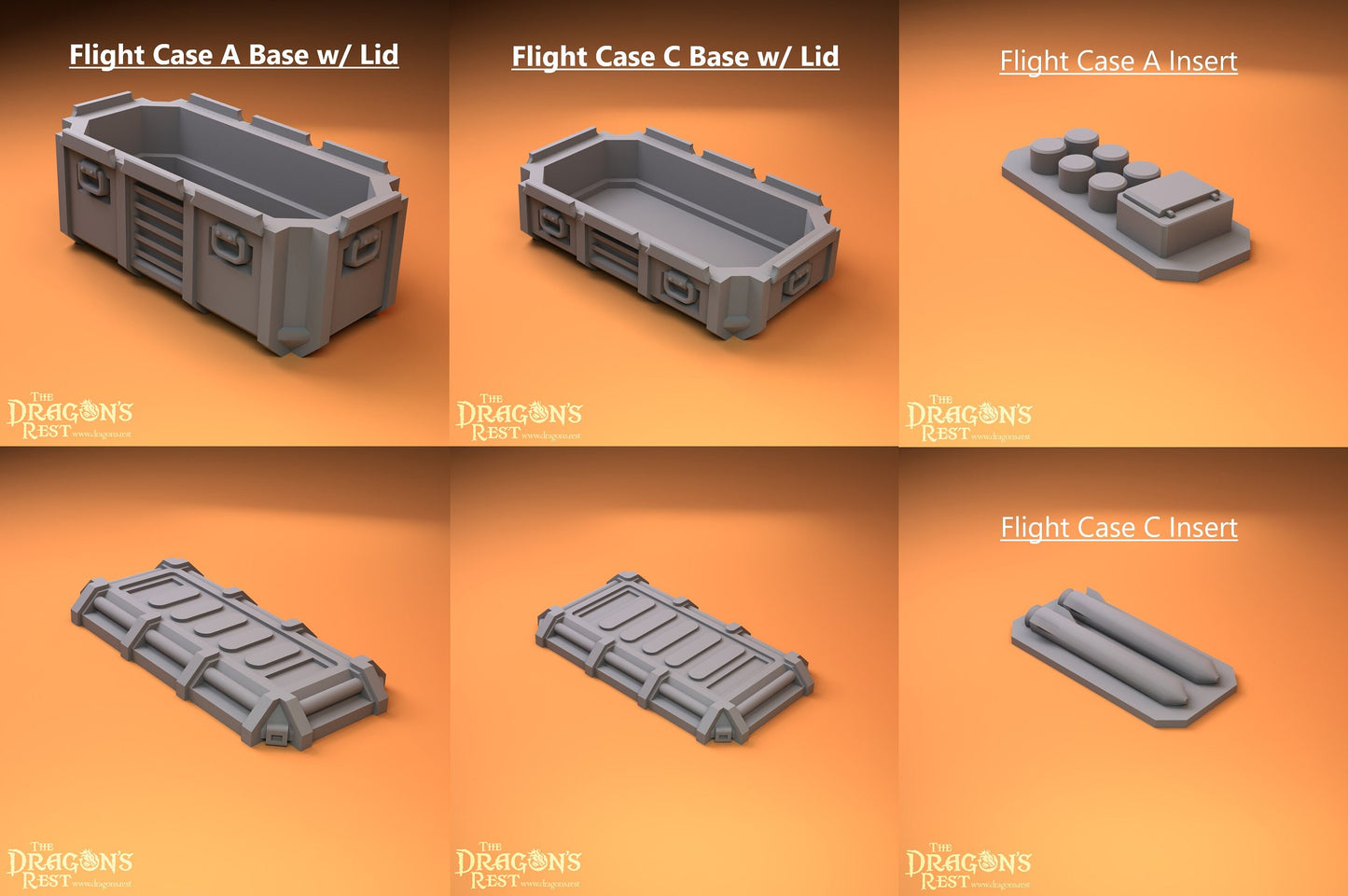 24pcs Flight Cases Sci-Fi Scatter Terrain 28mm | 32mm | Dungeons and Dragons | DnD | Starfinder | Battletech | SW Legion | Wargaming
