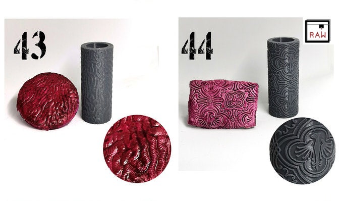Rolling Pin Textured Rollers Set 3 D&D Terrain | 28mm | 32mm | Dungeons and Dragons | DnD | Polymer Clay Pattern | Tabletop RPG