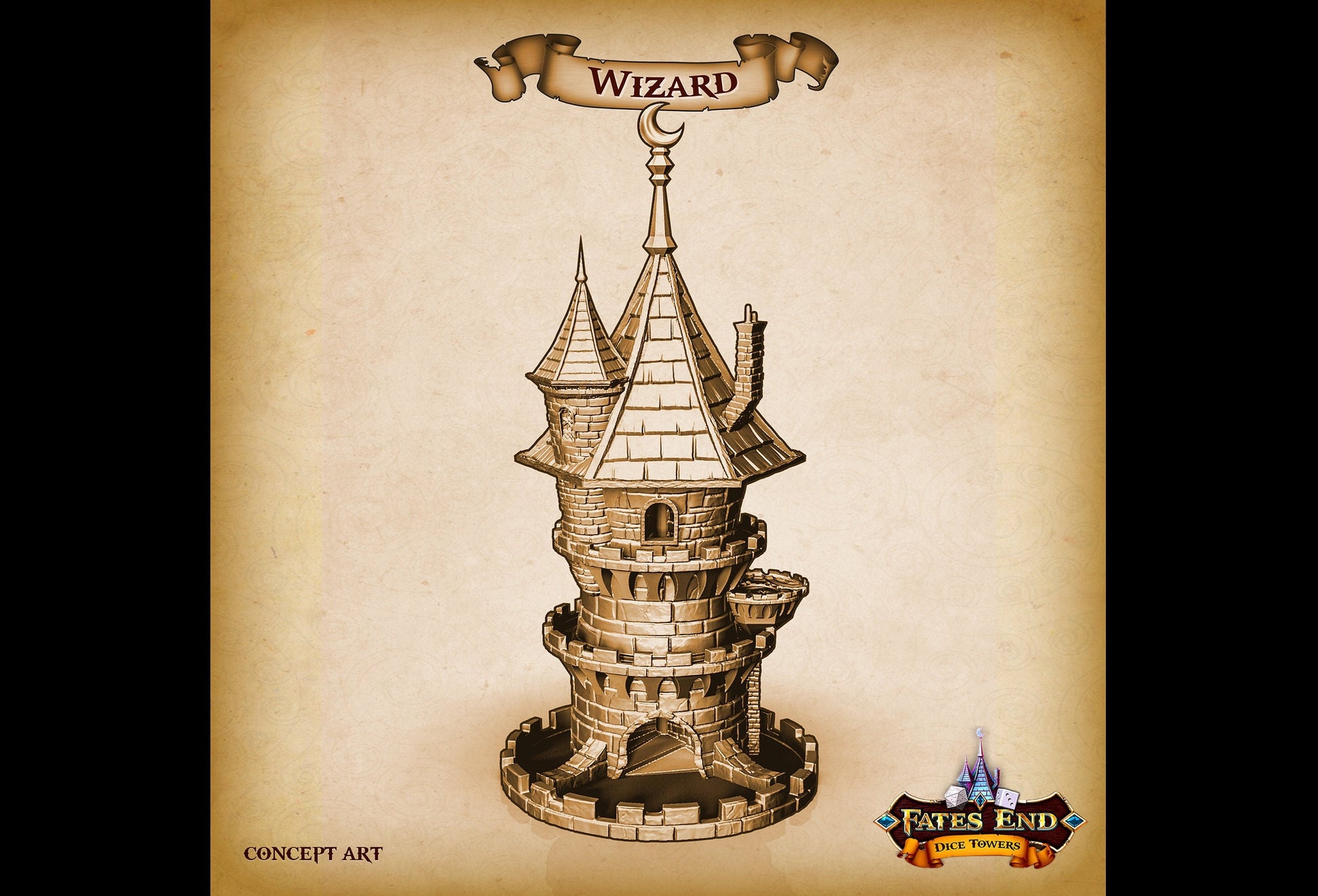 Wizard Class Dice Tower D&D Fates End | Dungeons and Dragons | DnD | Pathfinder | Starfinder | Tabletop RPG | Wargaming |