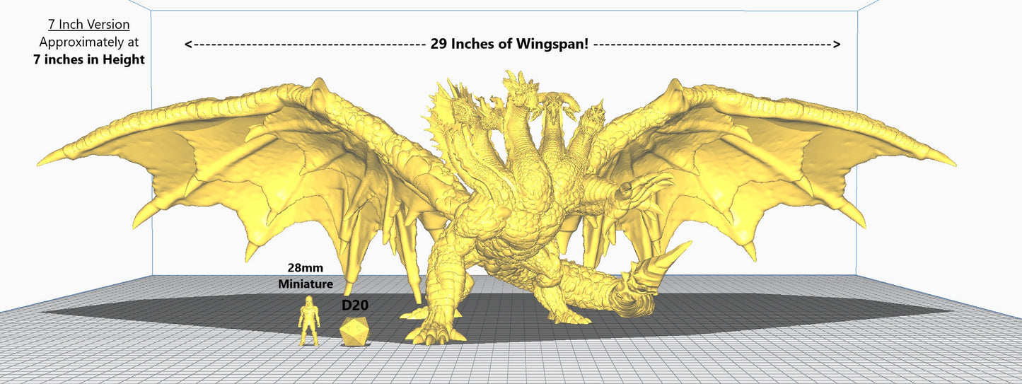 Tiamat | Dragon God D&D Epic 28mm | 32mm miniature | Dungeons and Dragons | Pathfinder | Tabletop Roleplaying Games | RPG | Gargantuan Size