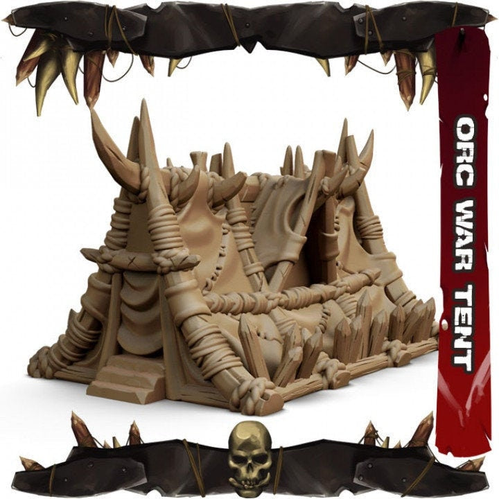 28mm tents Orc War Huts – Reality At Work LLC