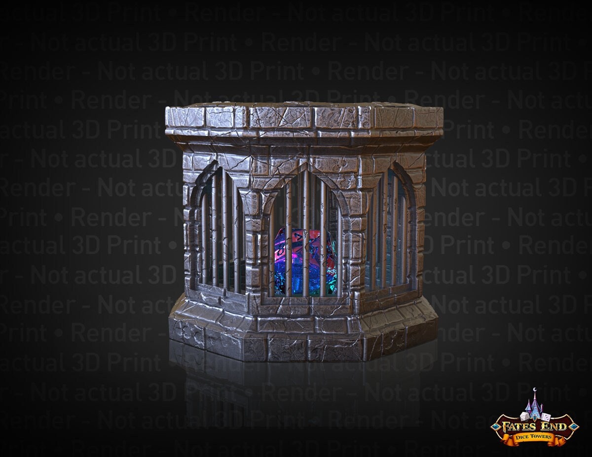 Dice Jail | Stone Jail | Fates End Props | Dungeons and Dragons | DnD | Pathfinder | Starfinder | Tabletop RPG | Wargaming |