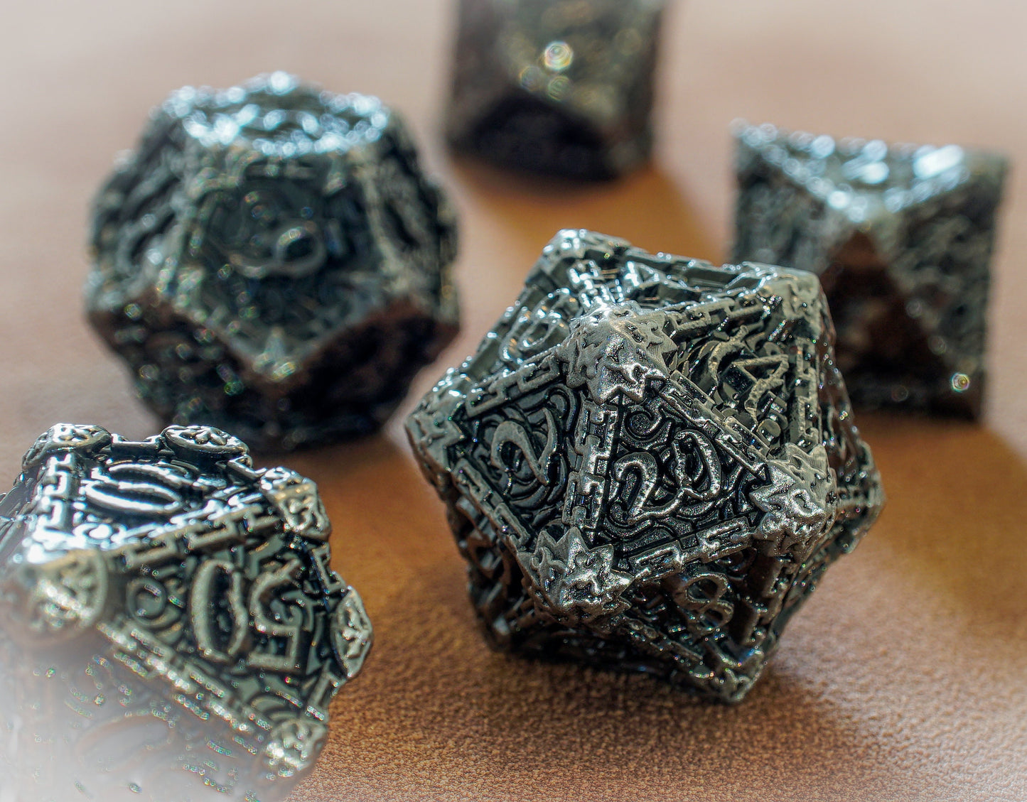 DnD Metal Dice Set, Shadow Arts, Full Dice Set for Dungeons and Dragons, D and D, Role Playing Games, MTG Dice, Christmas Gift