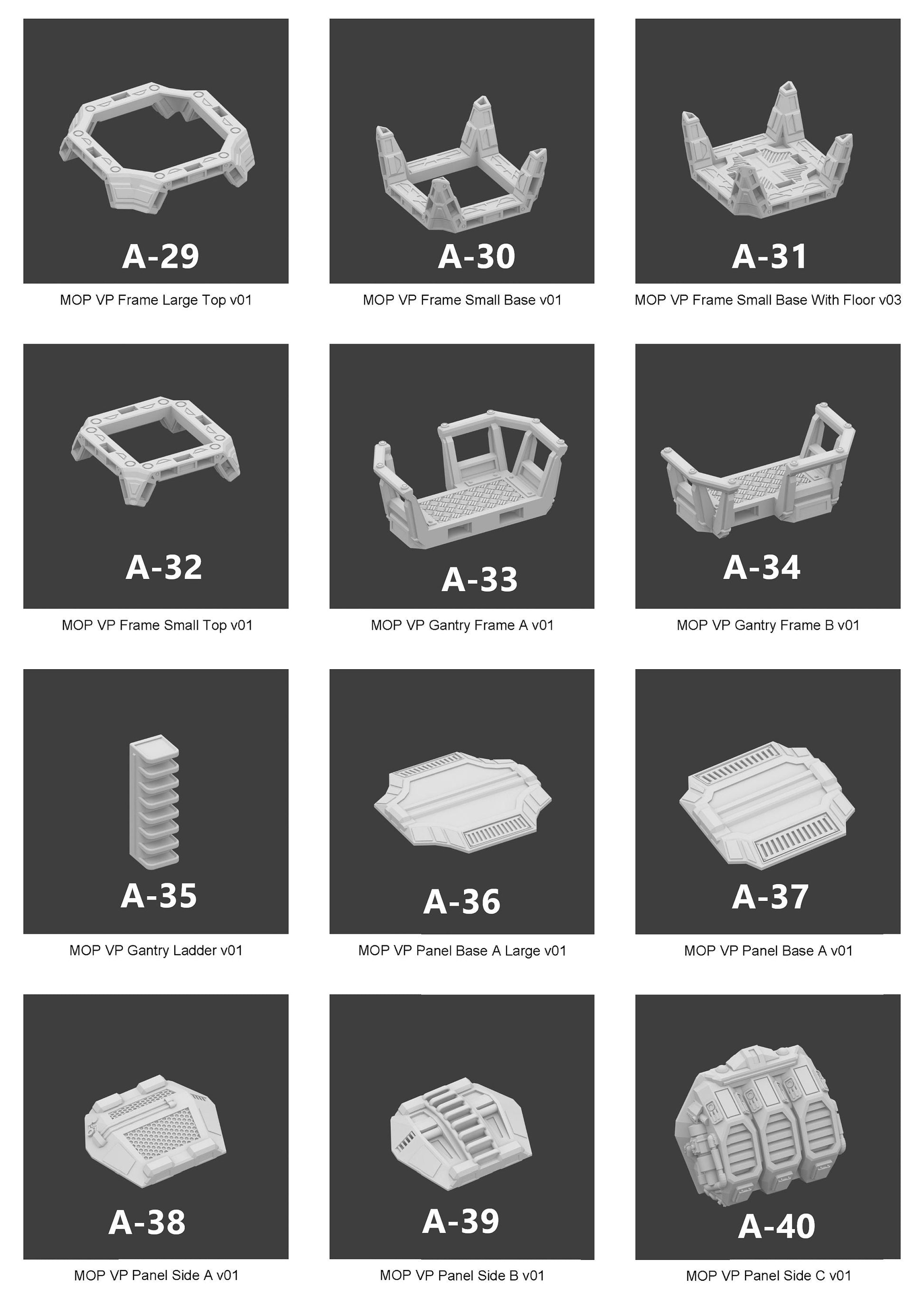 Modular Spaceship Vehicle Customizable Parts Collection 1 | 28mm 32mm | Sci-Fi | Starfinder | Dungeons and Dragons | DnD | RPG | Spelljammer