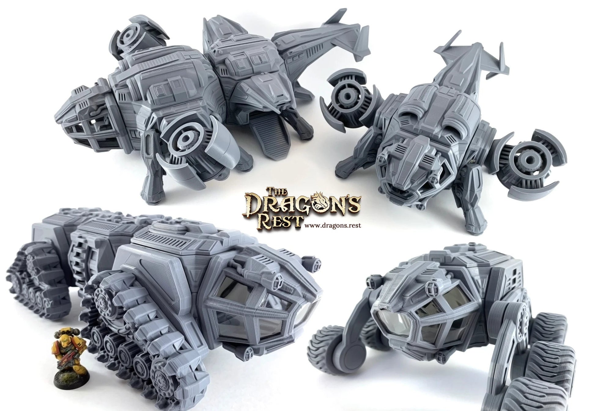 Modular Spaceship Vehicle Customizable Parts Collection 2 | 28mm 32mm | Sci-Fi | Starfinder | Dungeons and Dragons | DnD | RPG | Spelljammer