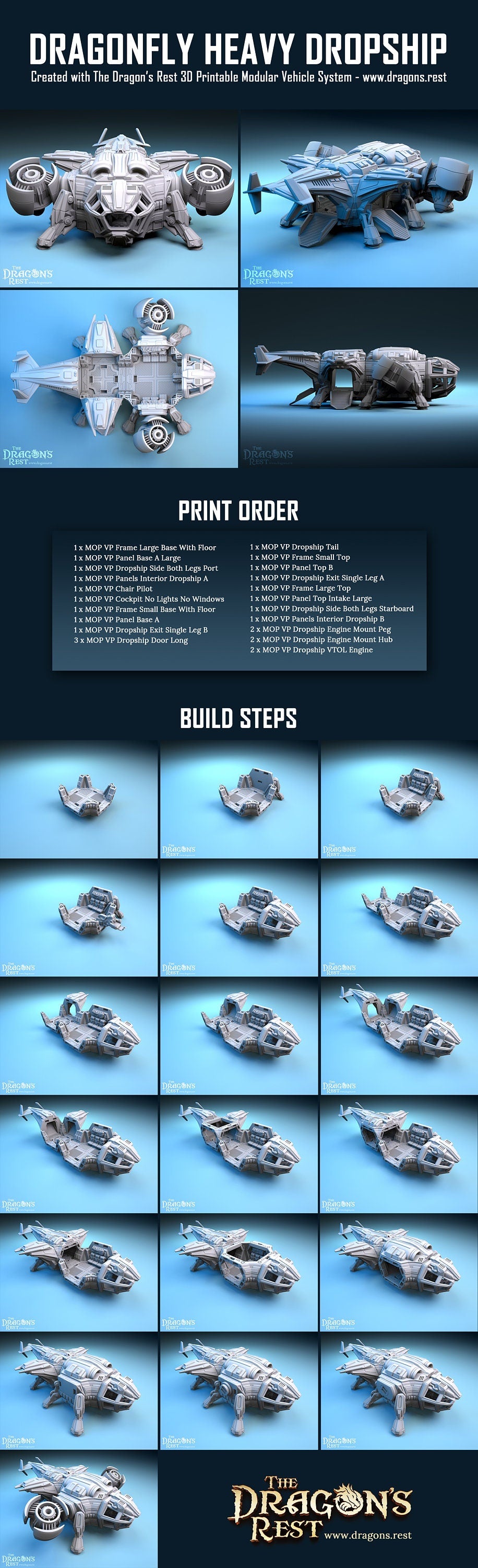 Modular Spaceship Vehicle Customizable Parts Collection 2 | 28mm 32mm | Sci-Fi | Starfinder | Dungeons and Dragons | DnD | RPG | Spelljammer