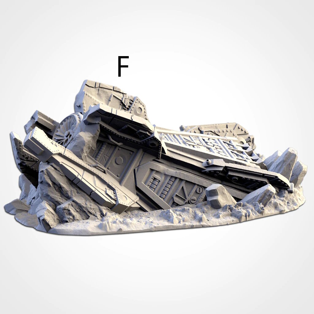 Landing Capsules Scatter Terrain | 28mm 32mm Tabletop Wargaming | Roleplaying Game | Starfinder | Legion | Txarli Factory