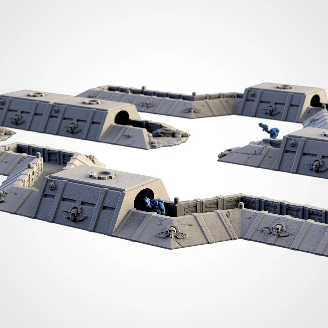 Trenches Scatter Area Terrain | 28mm 32mm Tabletop Wargaming | Roleplaying Game | Starfinder | BattleTech | Legion | Txarli Factory