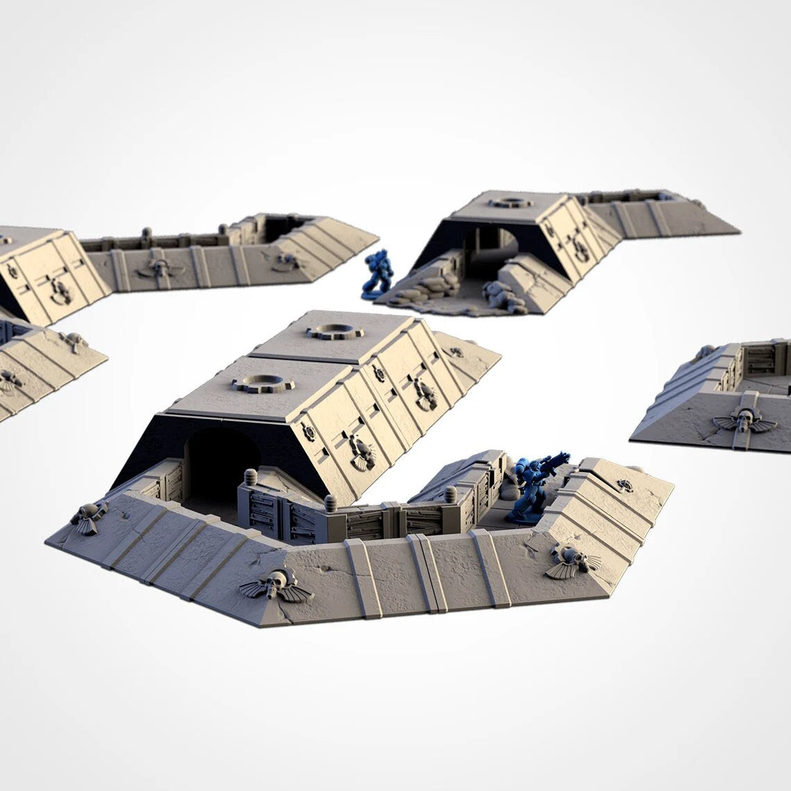 Trenches Scatter Area Terrain | 28mm 32mm Tabletop Wargaming | Roleplaying Game | Starfinder | BattleTech | Legion | Txarli Factory