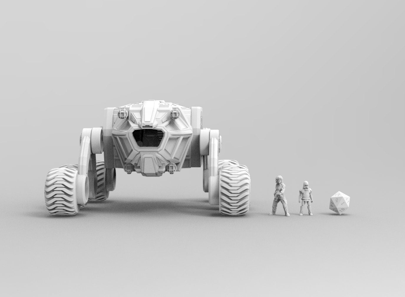 Bogie All Terrain Ground Vehicle | 28mm 32mm | Sci-Fi Stargrave | Starfinder | Dungeons and Dragons | DnD | RPG | Spelljammer | SW Legion |
