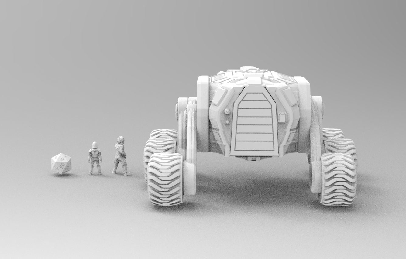 Bogie All Terrain Ground Vehicle | 28mm 32mm | Sci-Fi Stargrave | Starfinder | Dungeons and Dragons | DnD | RPG | Spelljammer | SW Legion |