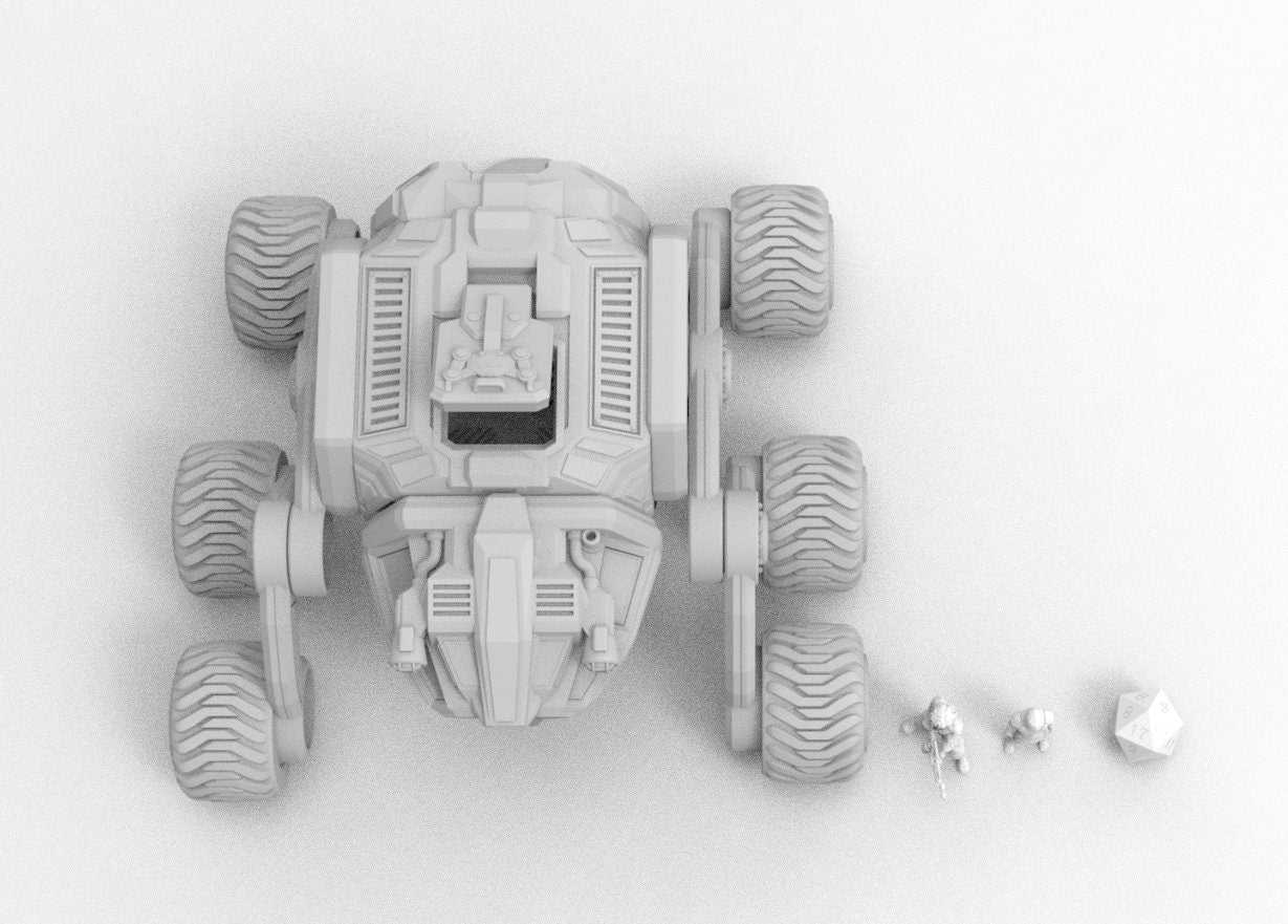 Bogie All Terrain Ground Vehicle | 28mm 32mm | Sci-Fi Stargrave | Starfinder | Dungeons and Dragons | DnD | RPG | Spelljammer | SW Legion |