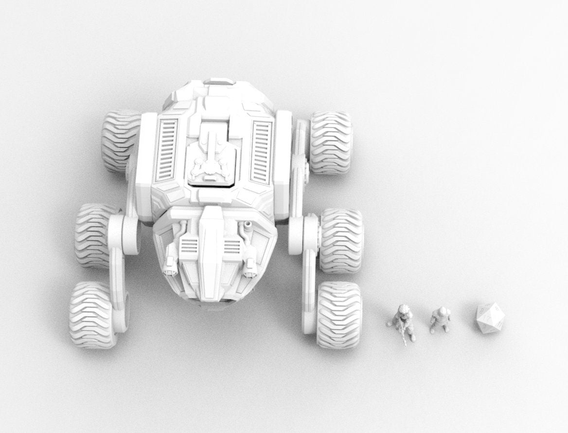 Bogie All Terrain Ground Vehicle | 28mm 32mm | Sci-Fi Stargrave | Starfinder | Dungeons and Dragons | DnD | RPG | Spelljammer | SW Legion |