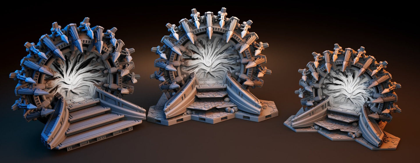 Portal Warp Gate Sci-Fi Scatter Terrain Set 28mm | 32mm | Dungeons and Dragons | DnD | Starfinder | Battletech | SW Legion | Wargaming |