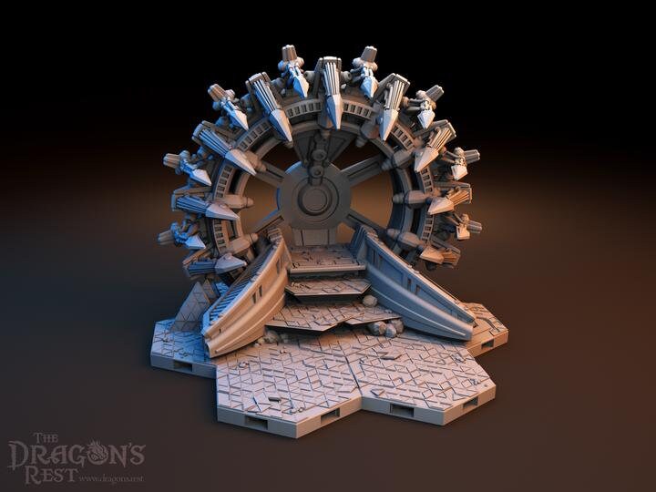 Portal Warp Gate Sci-Fi Scatter Terrain Set 28mm | 32mm | Dungeons and Dragons | DnD | Starfinder | Battletech | SW Legion | Wargaming |