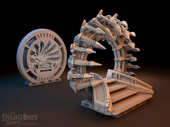 Portal Warp Gate Sci-Fi Scatter Terrain Set 28mm | 32mm | Dungeons and Dragons | DnD | Starfinder | Battletech | SW Legion | Wargaming |