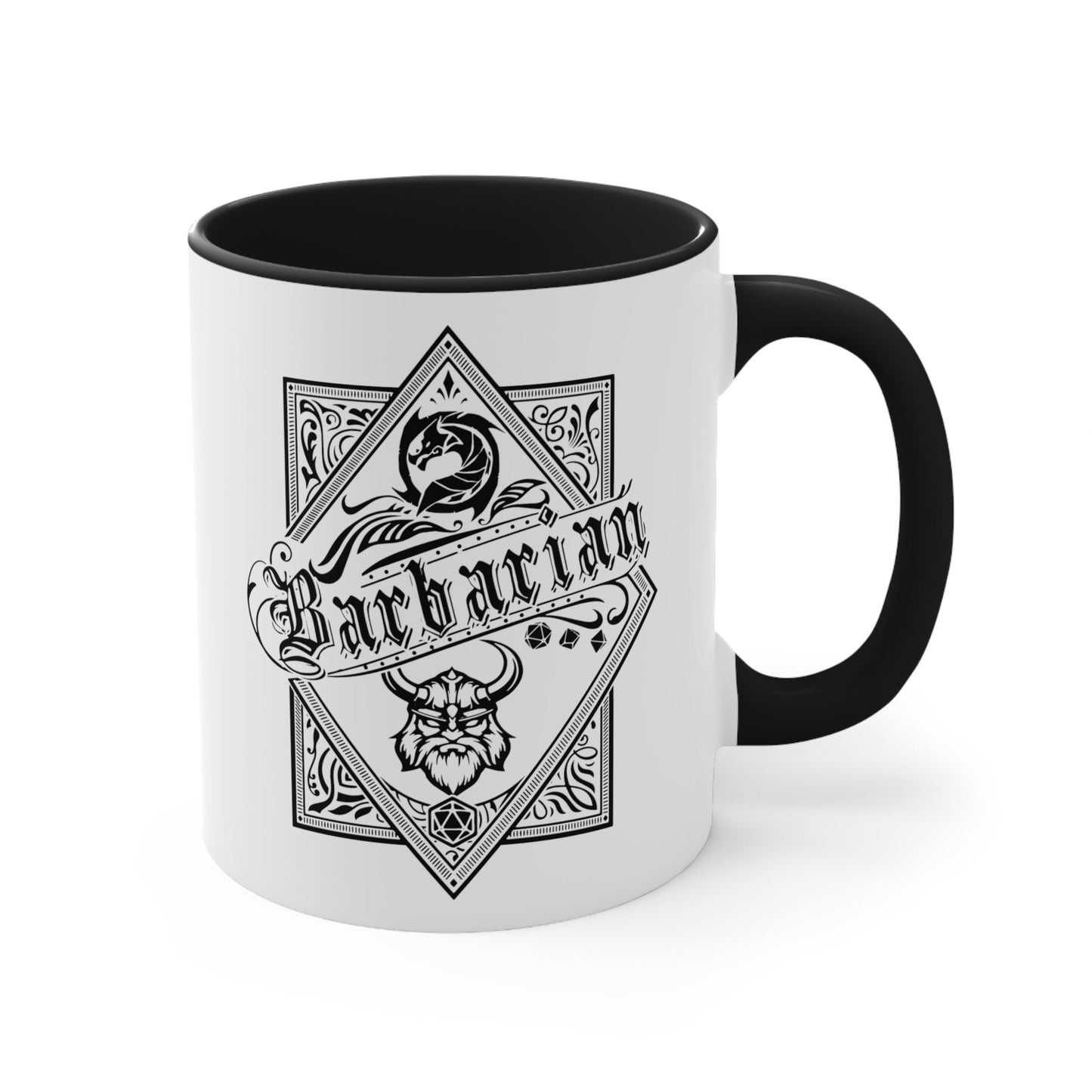 Barbarian D&D Character Class Coffee Mug | RPG Gamer | Funny Dungeon Master DM Gift | D20 Tabletop Gamer | Role Playing Game | Nerd