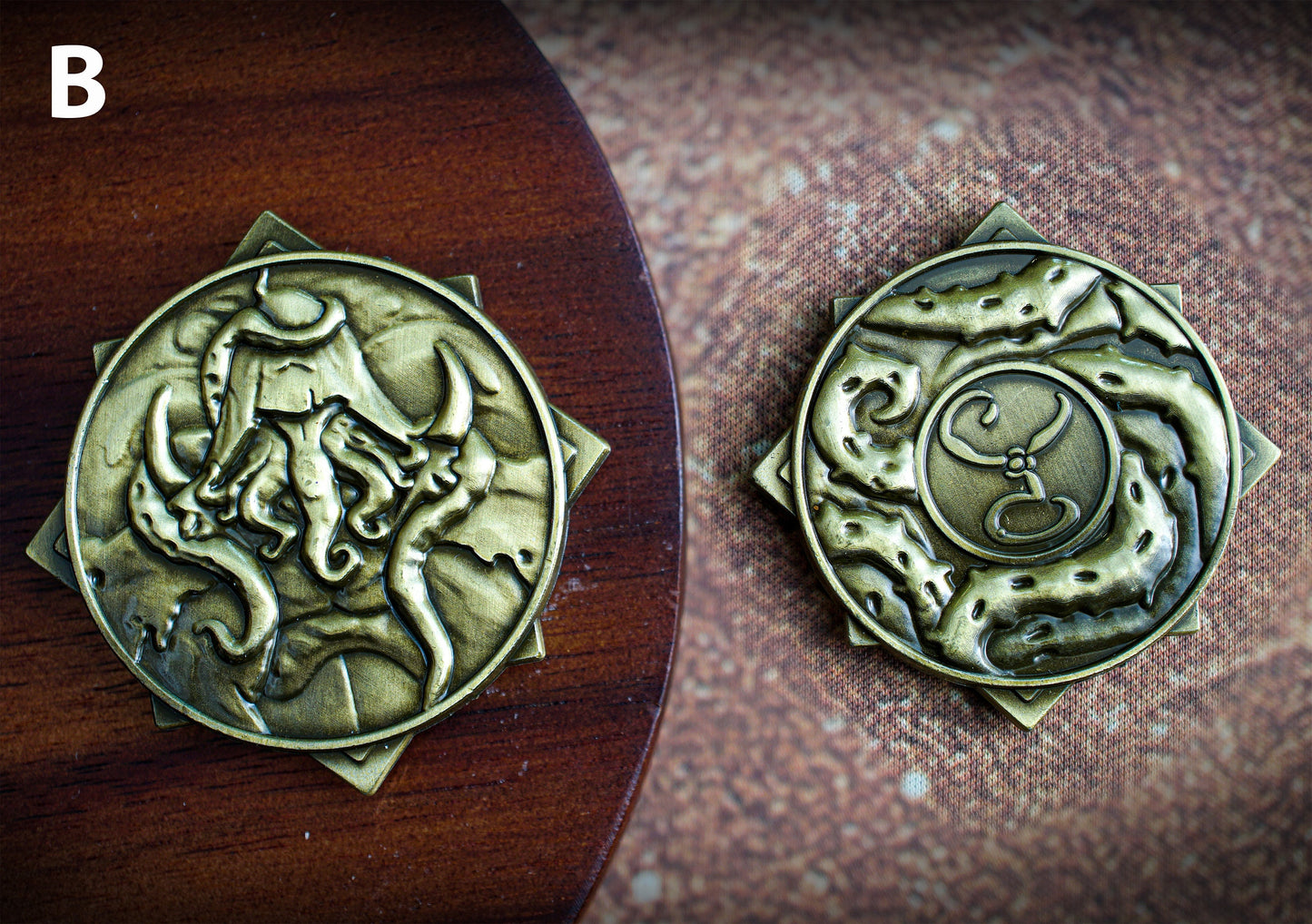 Cthulhu Death May Die Metal Coins 7pcs Set, Deluxe Upgrade, Boardgame Accessories, Arkham Horror, Elder Gods Lovecraft, The Call of Cthulhu