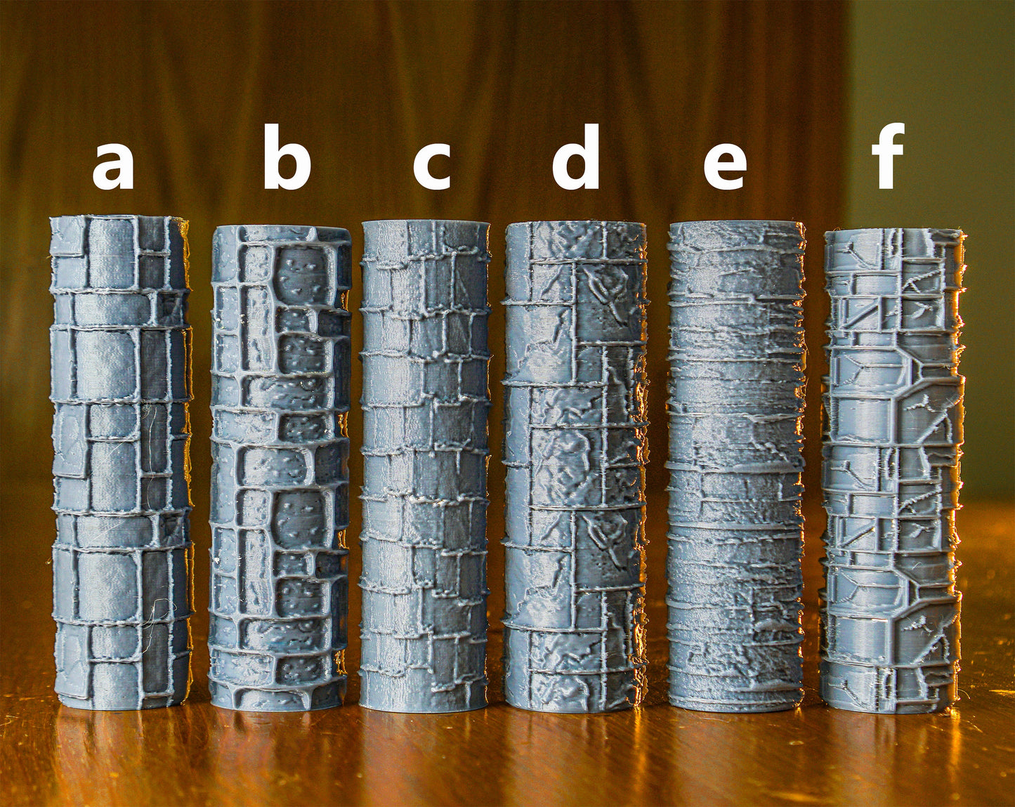 Textured Rollers Collection 4 Clay/ Foams D&D Terrain | 28mm | 32mm | Dungeons and Dragons | DnD | Polymer Clay Pattern | Tabletop RPG