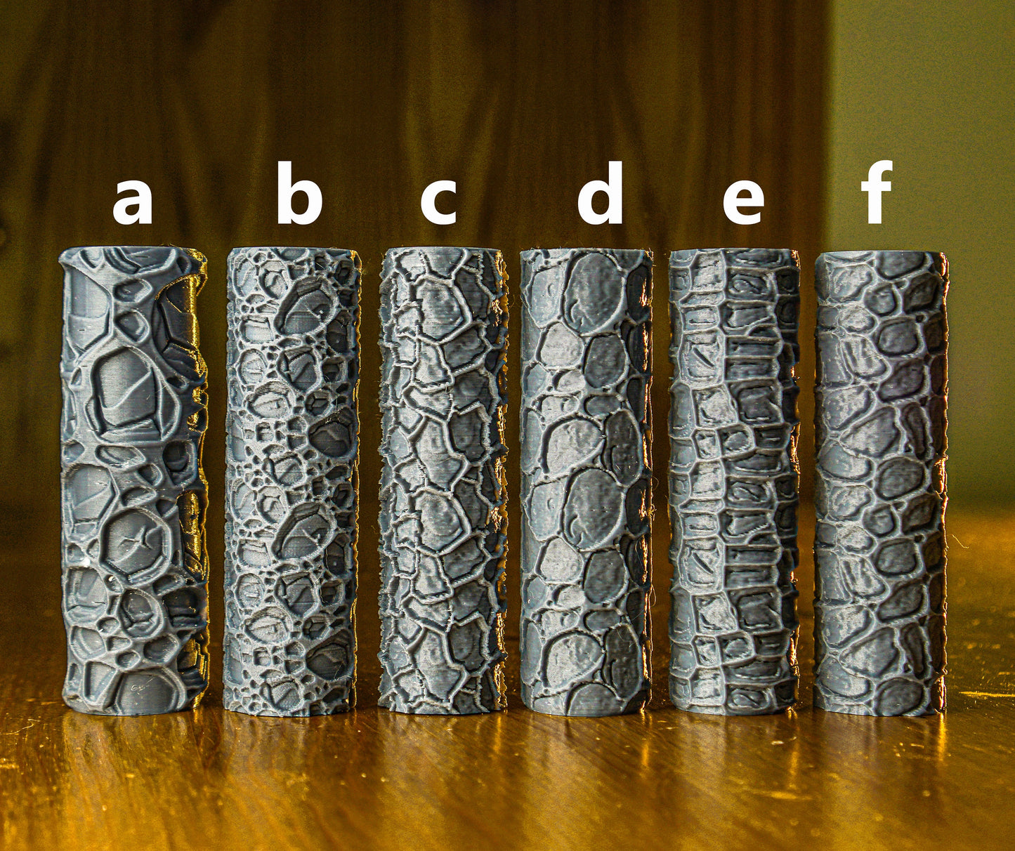 Textured Rollers Collection 7 Clay/ Foams D&D Terrain | 28mm | 32mm | Dungeons and Dragons | DnD | Polymer Clay Pattern | Tabletop RPG