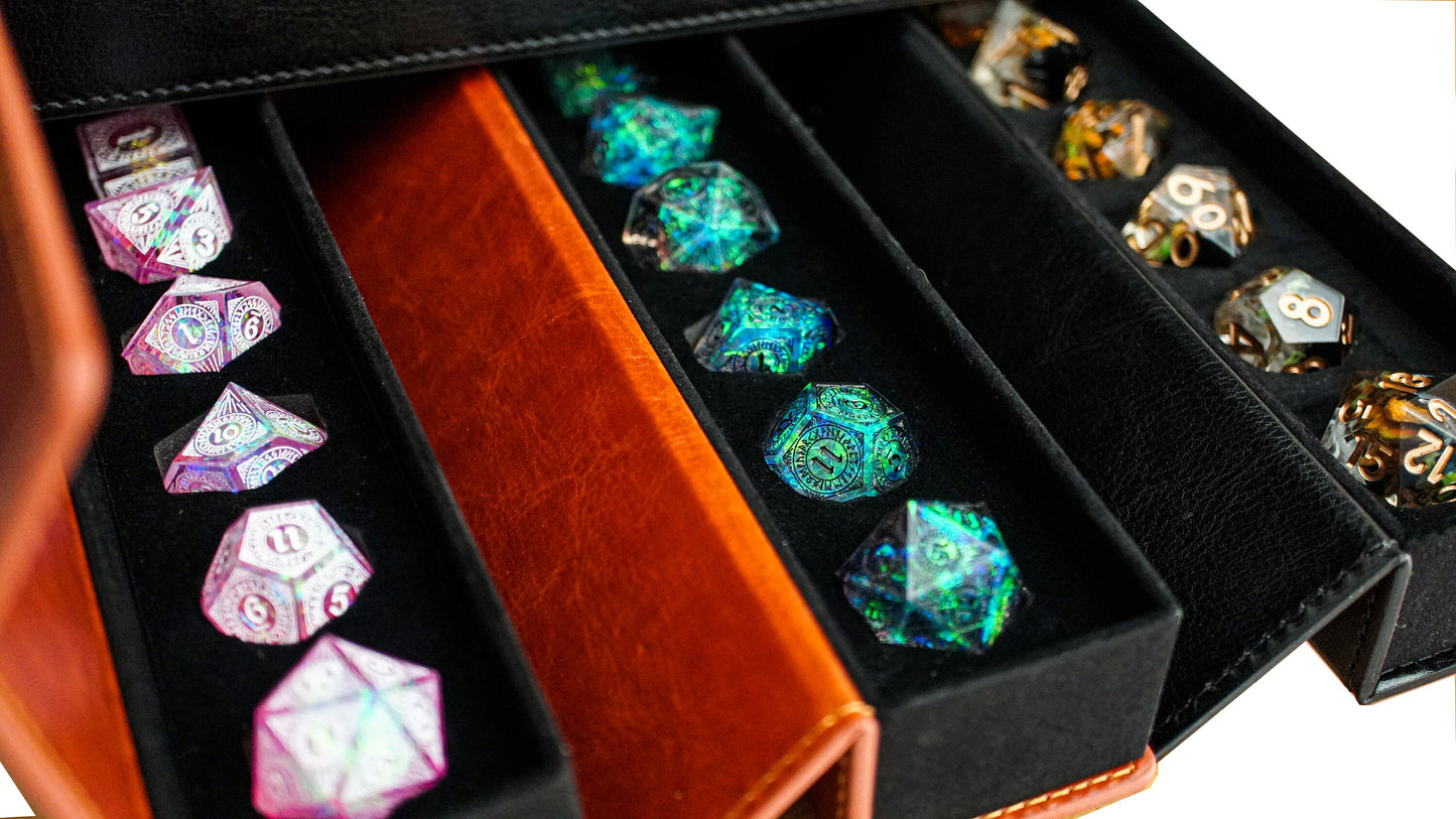 DnD Dice Set, Pink Ancient Rune, Sharp Resin dice for Role Playing games, Dungeons and Dragons, MTG Dice, Resin Sharp Edge Dice, GM gift