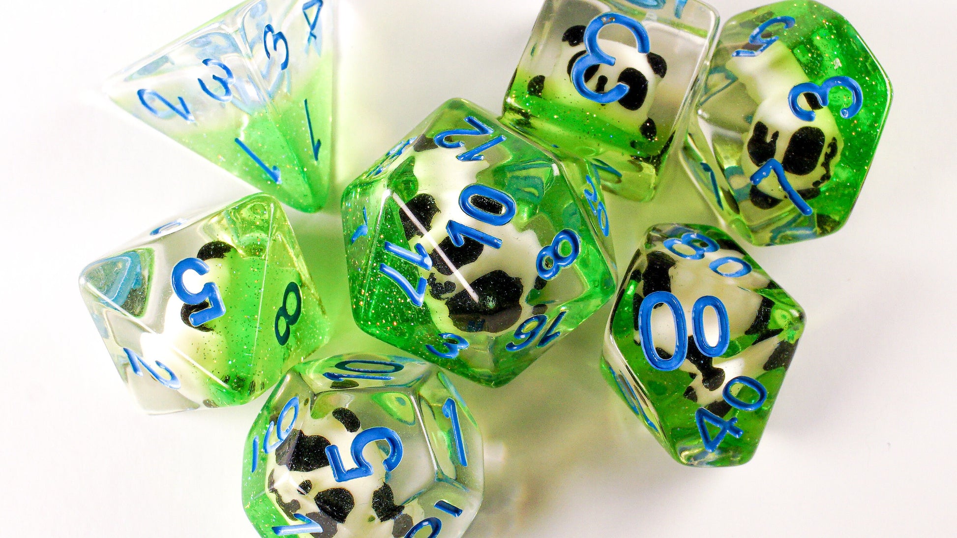 DnD Dice Set Lazy Panda Full Dice Set for Dungeons and Dragons, Role Playing Games, Polyhedral dice set, Limited Edition, DM Gifts, Favors