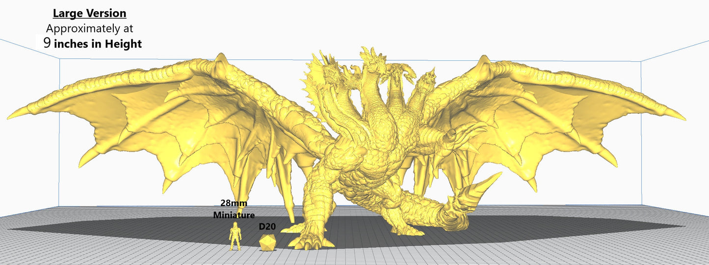 Tiamat | Dragon God D&D Epic 28mm | 32mm miniature | Dungeons and Dragons | Pathfinder | Tabletop Roleplaying Games | RPG | Gargantuan Size