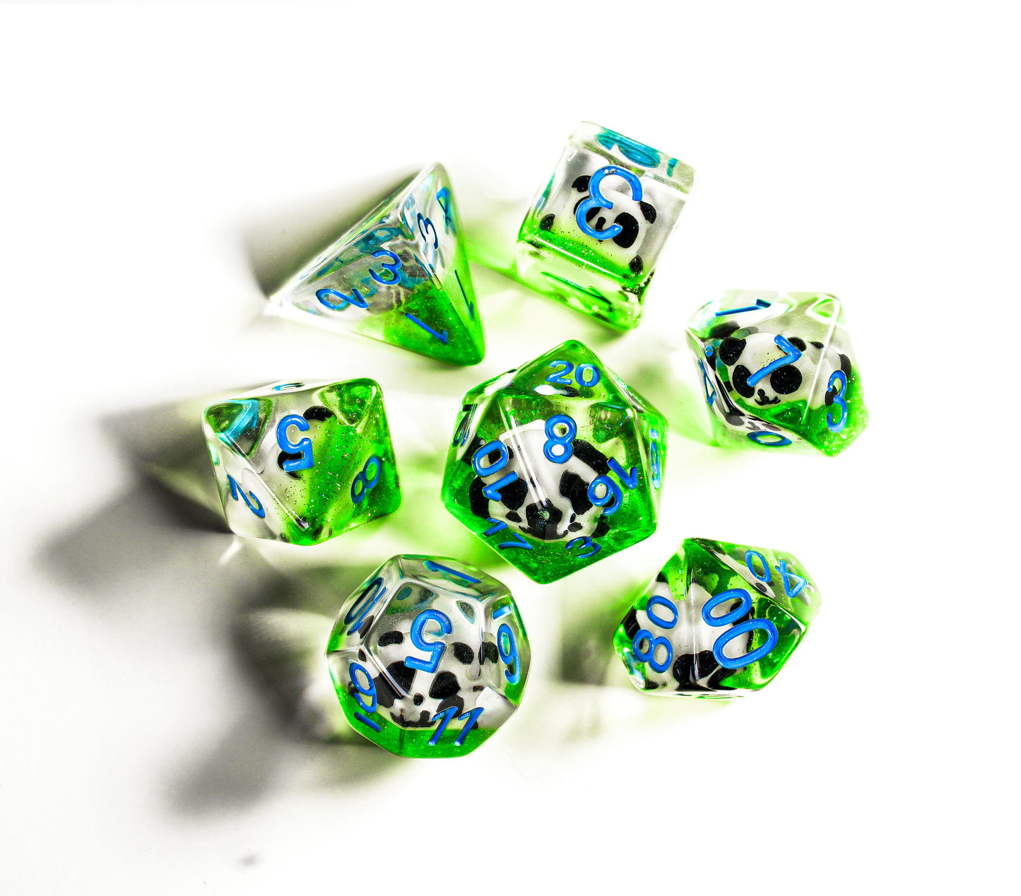 DnD Dice Set Lazy Panda Full Dice Set for Dungeons and Dragons, Role Playing Games, Polyhedral dice set, Limited Edition, DM Gifts, Favors