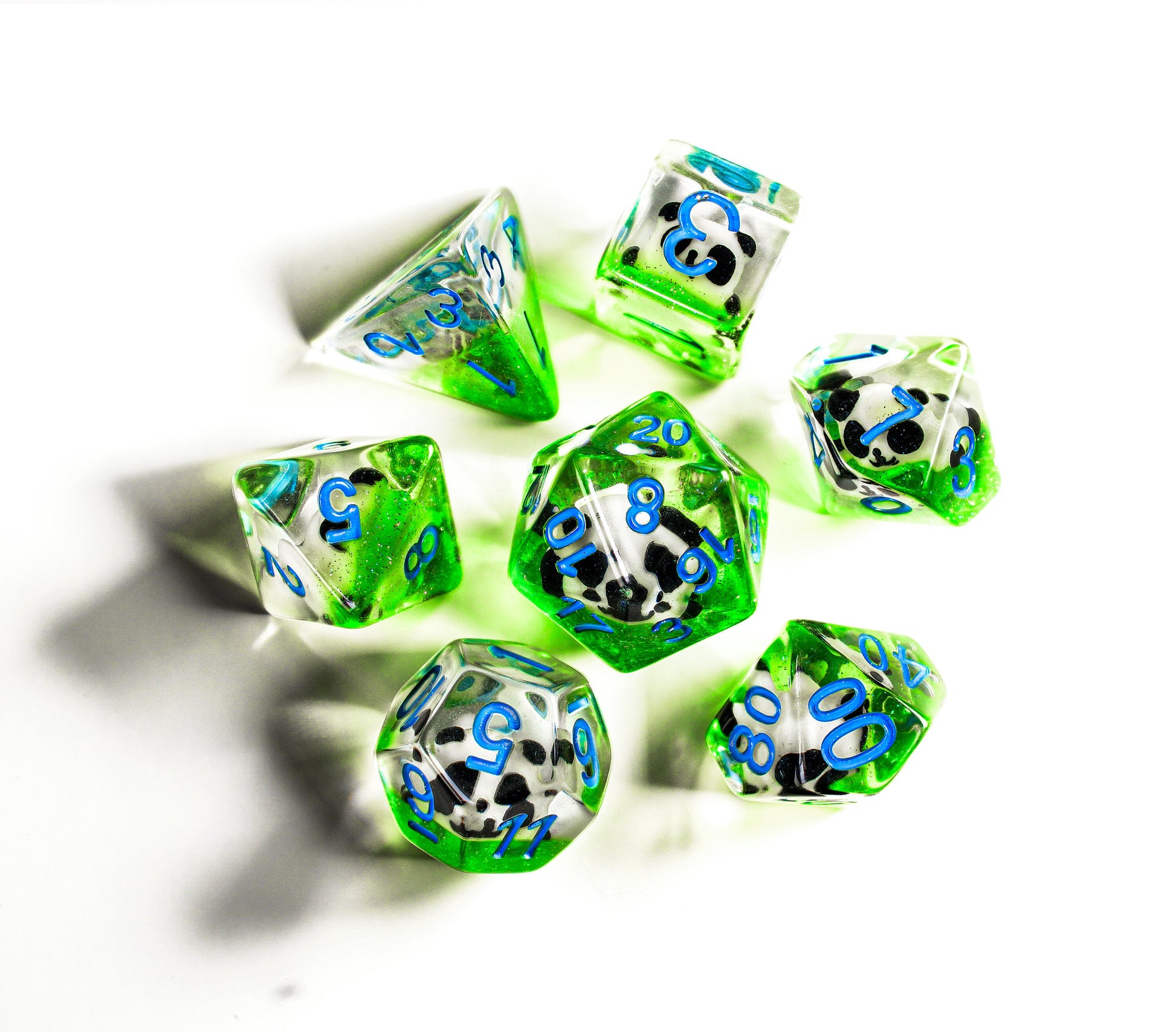 DnD Dice Set Lazy Panda Full Dice Set for Dungeons and Dragons, Role Playing Games, Polyhedral dice set, Limited Edition, DM Gifts, Favors