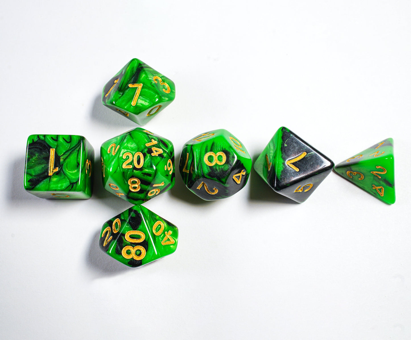 Acrylic Glitter Dice Set, Curse DnD Dice Set, Dungeons and Dragons, Role Playing Games, Polyhedral dice set, Gifts, Wedding Favors, GM Gift