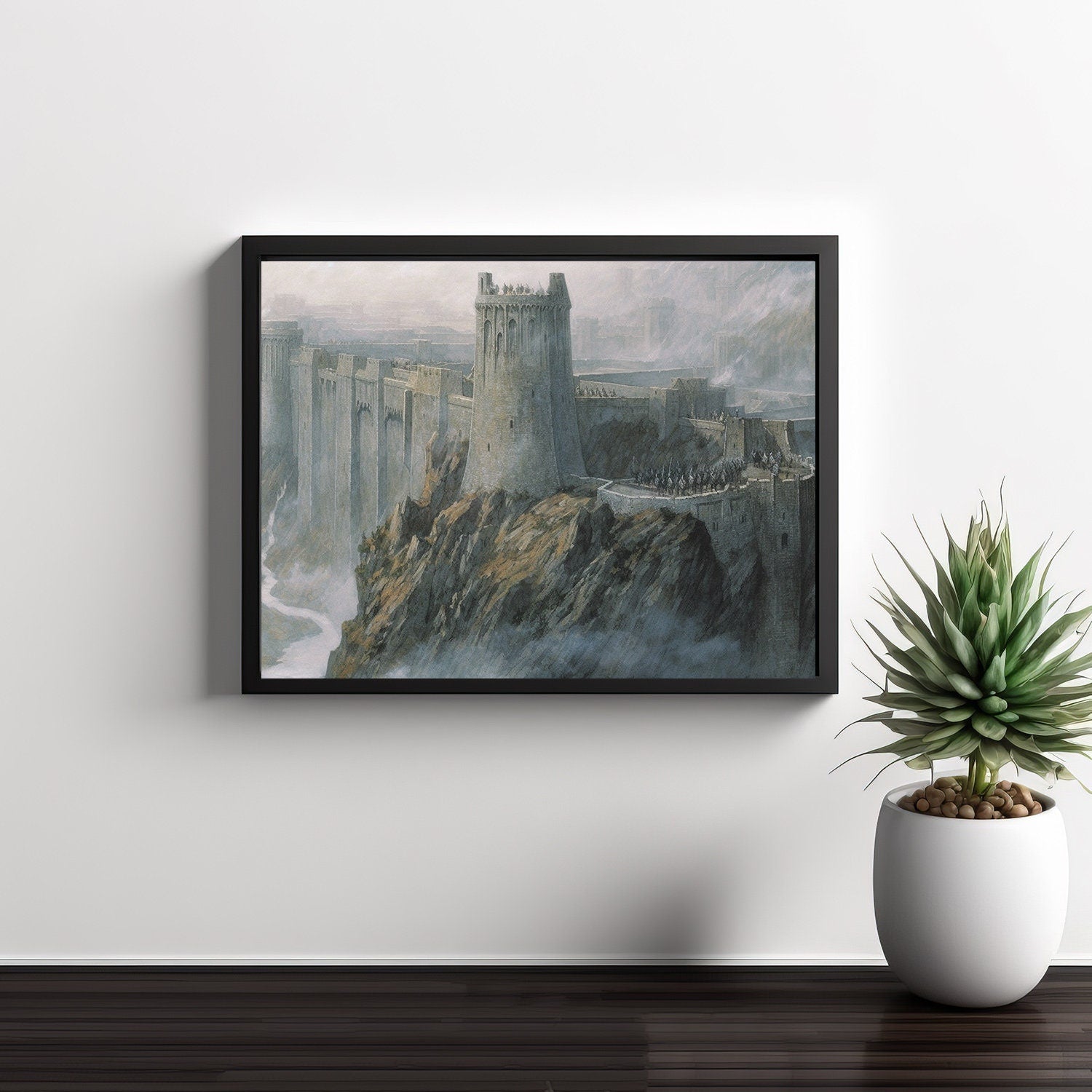 Tolkien Last Helm Stronghold, Commercial Use, Painting Design, Canvas Print, Home Decor, Modern Fantasy Art, Wall Art, Art Printables