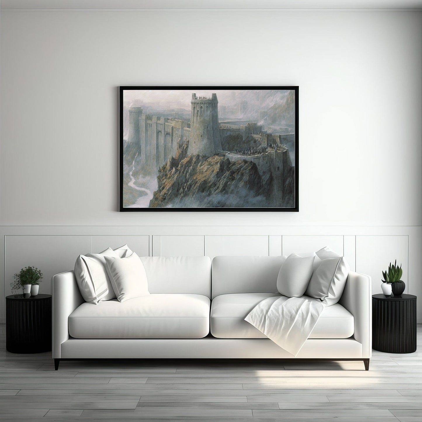 Tolkien Last Helm Stronghold, Commercial Use, Painting Design, Canvas Print, Home Decor, Modern Fantasy Art, Wall Art, Art Printables