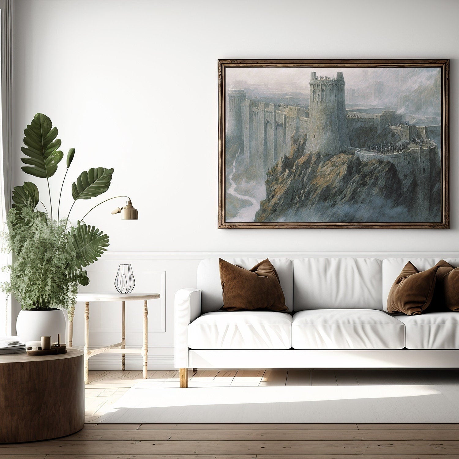 Tolkien Last Helm Stronghold, Commercial Use, Painting Design, Canvas Print, Home Decor, Modern Fantasy Art, Wall Art, Art Printables