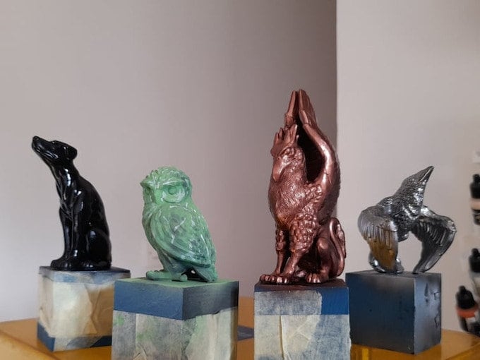 Crystal Cat Figurine, Life Sized prop for Dungeons and Dragons, Dnd, Pathfinder, Starfinder, Cosplay Props, LARPing Props, Tabletop RPG