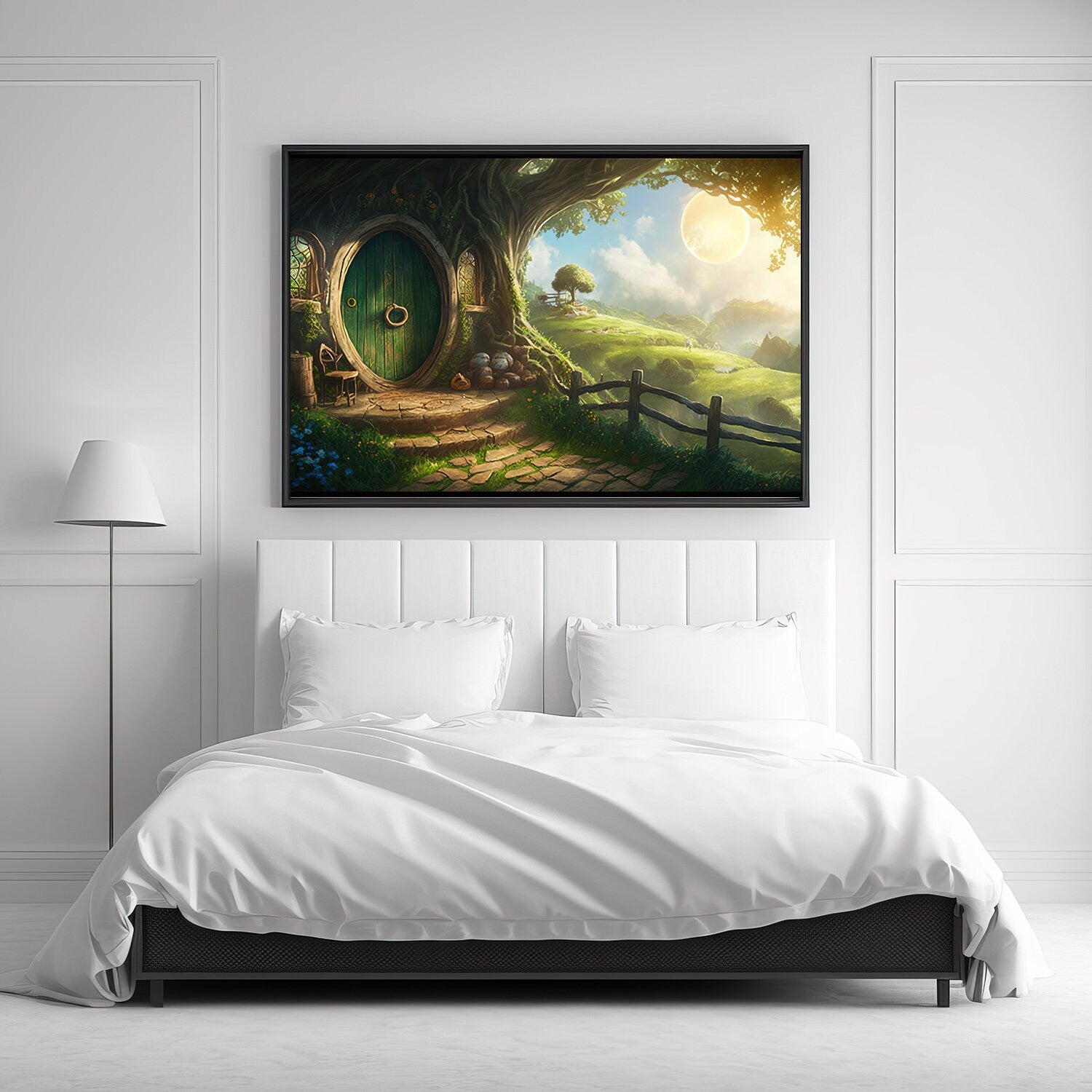 Tolkien Littlefolk Treehouse, Commercial Use, Painting Design, Canvas Print, Home Decor, Modern Fantasy Art, Wall Art, Art Printables