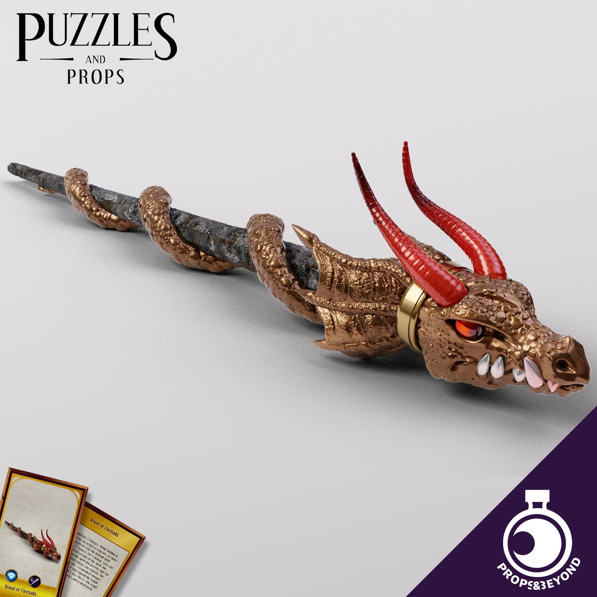 Wand of Fireballs, Life Sized prop for Dungeons and Dragons, Dnd, Pathfinder, Starfinder, Cosplay Props, LARPing Props, Tabletop RPG