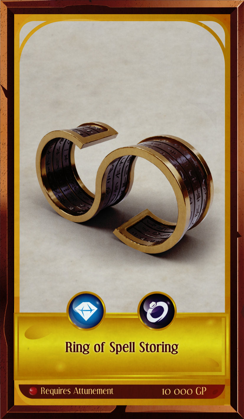 Ring of Spell Storing, Life Sized prop for Dungeons and Dragons, Dnd, Pathfinder, Starfinder, Cosplay Props, LARPing Props, Tabletop RPG